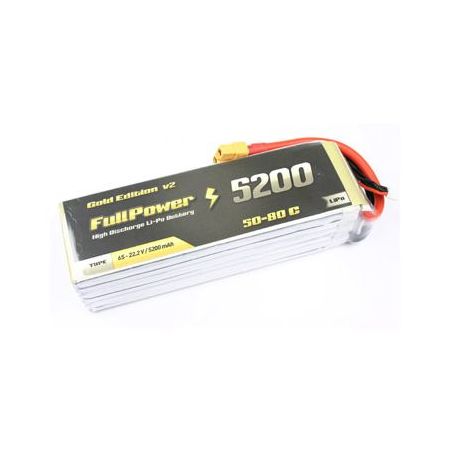 FullPower 6S 22.2V 5200mAh 50C Gold Edition V2 XT90